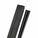 Chopstick Case and Chopsticks Square Mokume Black