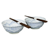 Mini Donburi and Chopsticks Set Chiyo Sakura for Two