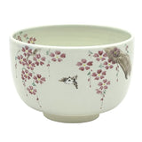 Matcha Bowl Sakura Suzume - Kiyomizu Ware By Kaiho Yagi