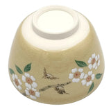 Matcha Bowl Sakura & Birds - Kiyomizu Ware By Kaiho Yagi