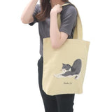 Tote Bag Cat Marche Cream Yellow