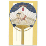 Greeting Card Uchiwa Fan Sumo