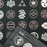Furoshiki Hamamonyo Kamon Black 90cm