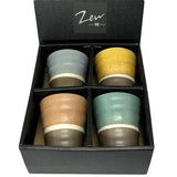 4pcs Cup Set Matte Contrast