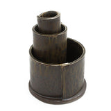 Flower Vase 3-Tier Black
