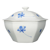 Bowl with Lid Rokkaku Blue Sakura