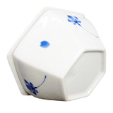 Bowl with Lid Rokkaku Blue Sakura