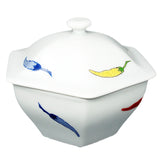Bowl with Lid Rokkaku Chili Peppers