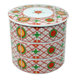 3-Tier Ceramic Jubako Box Nishiki Koimari