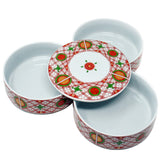 3-Tier Ceramic Jubako Box Nishiki Koimari