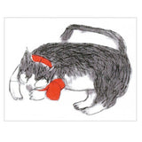 Tenugui Gauze Towel Fukuneko Kinked Tail Cat