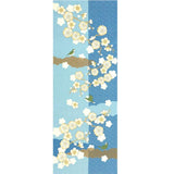 Tenugui Towel Hamamonyo White Plum and Bush Warbler
