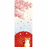 Tenugui Towel Hamamonyo Sakura & Mame-Shiba
