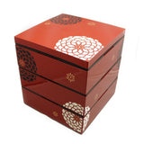 Jubako Momoka Red 3 Layer 18cm