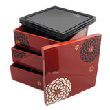 Jubako Momoka Red 3 Layer 18cm