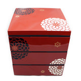 Jubako Momoka Red 3 Layer 18cm