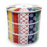 3-Tier Ceramic Jubako Box Nishiki Matori