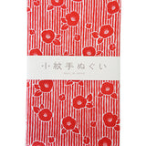 Tenugui Towel Komon Shima Tsubaki