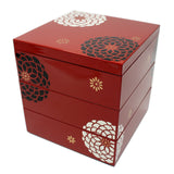 Jubako Momoka Red 3 Layer 15cm