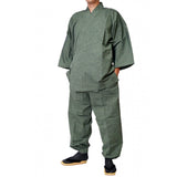 Samue Kurume Kasuri Green